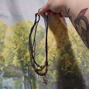 Like New Boho Beaded Flower Necklace